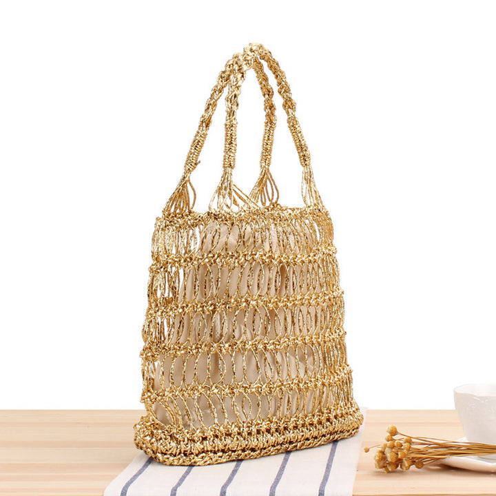 Shoulder bag made of punched metal grid Bowlift