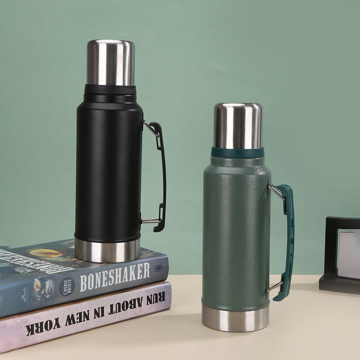 Unisex Insulated Stainless Steel Water Bottle with Carrying Handle Bowlift