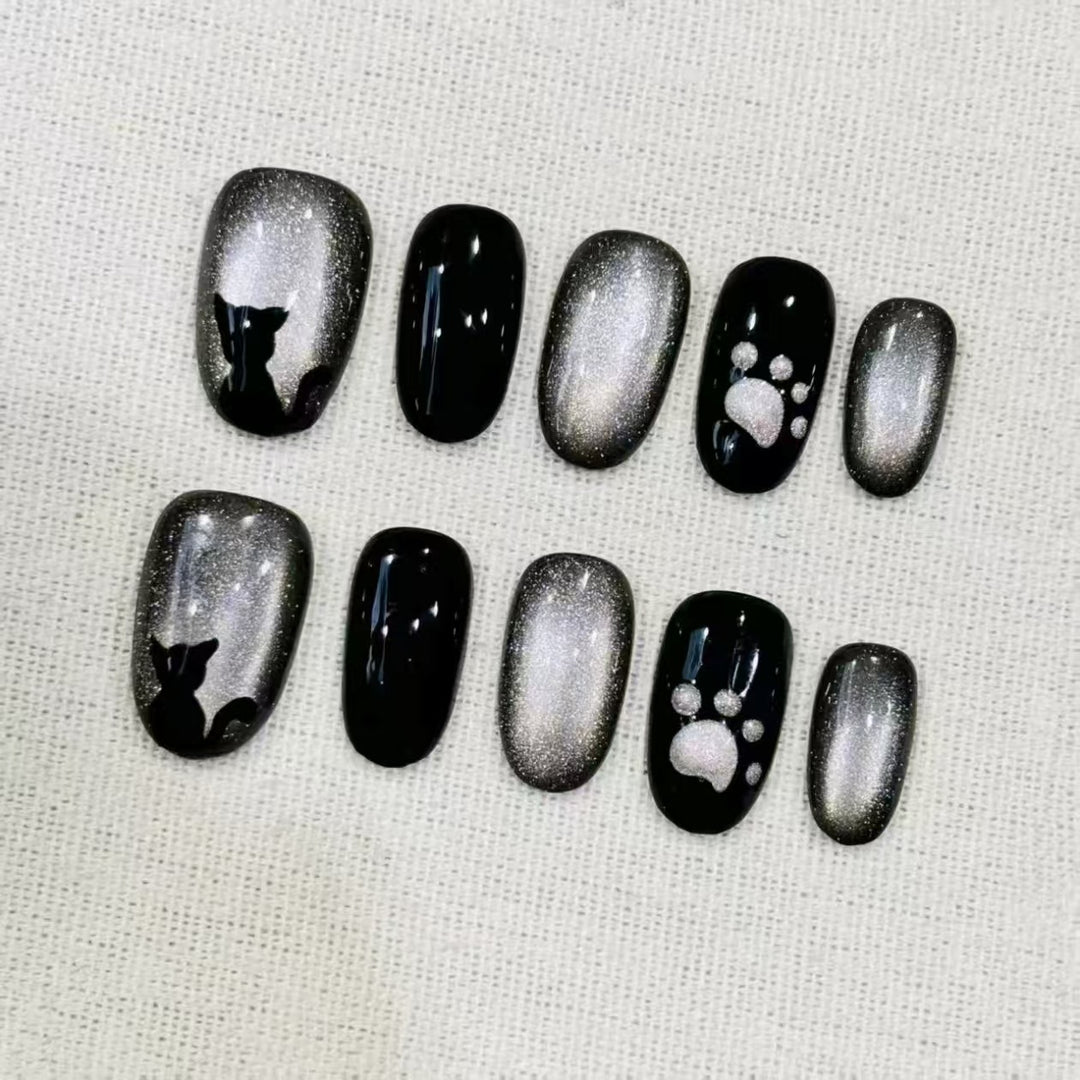 Stylish Artistic Press-On Nail Set Bowlift