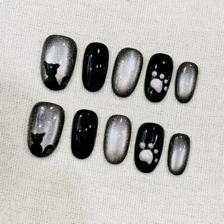 Stylish Artistic Press-On Nail Set Bowlift