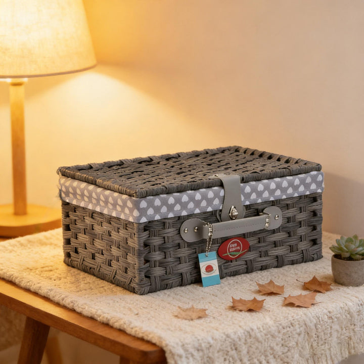Ladies Decorative Storage Basket with Removable Fabric Cover Bowlift