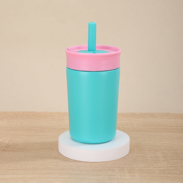 Ladies Insulated Drinking Bottle with Silicone Lid and Straw Bowlift