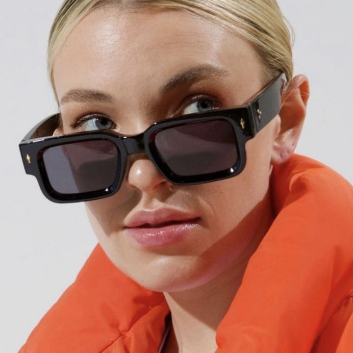 Women's fashionable square sunglasses in striking tortoiseshell design Bowlift