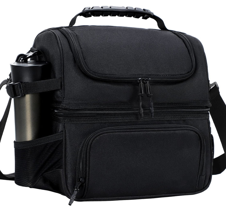 Insulated Lunch Bag with Multiple Compartments and Bottle Holder Bowlift