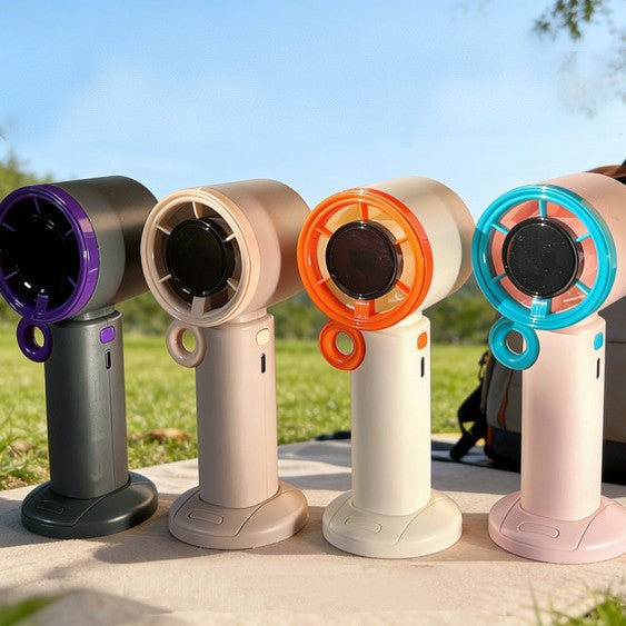 Unisex Portable Hand Fan with Ergonomic Design and USB Charging Bowlift