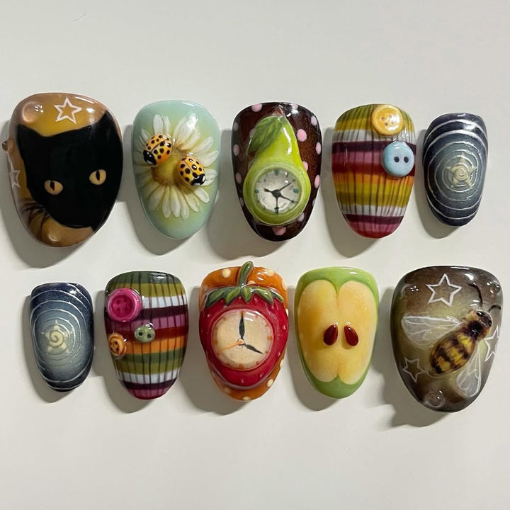 Artistic Themed Nail Art Extensions Bowlift