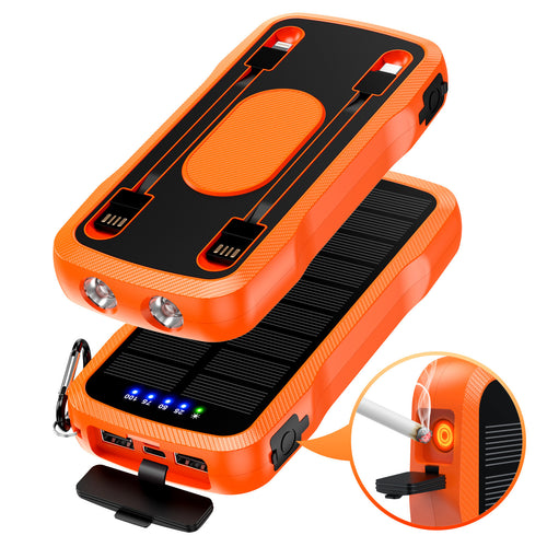 Solar charger with integrated USB ports and LED lamps Bowlift