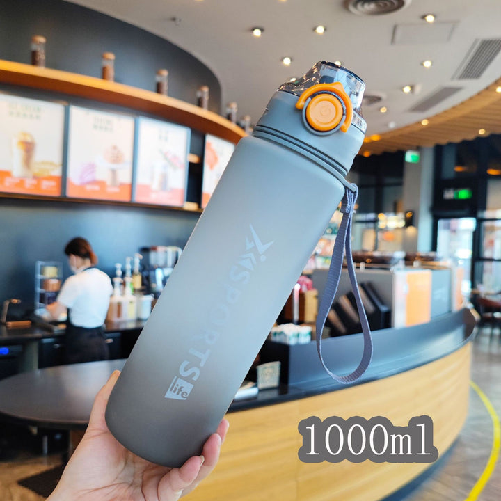 Women's Motivational Water Bottle with Unique Time Marking and Secure Closure Bowlift