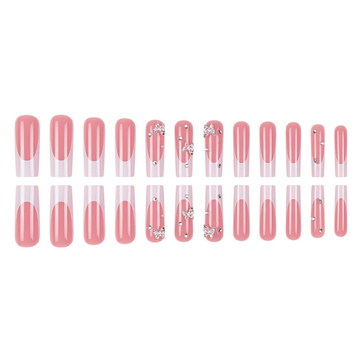 Elegant Butterfly-Embellished Press-On Nails Bowlift