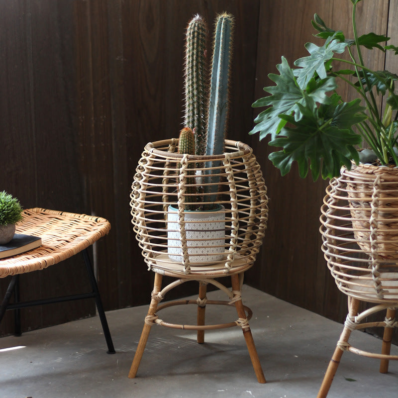 Handmade Rattan Stool Bowlift