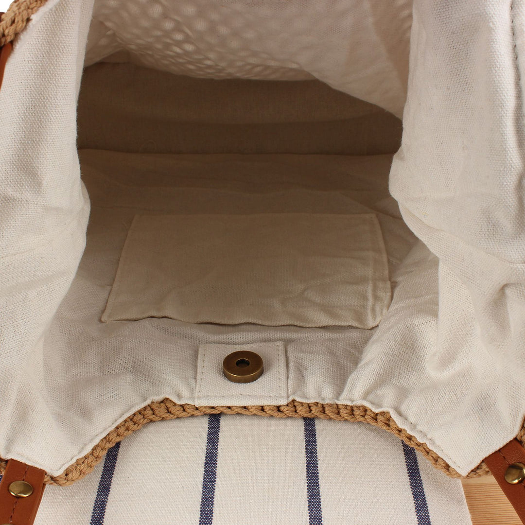 Hand-knotted shopping bag with sturdy leather handles Bowlift