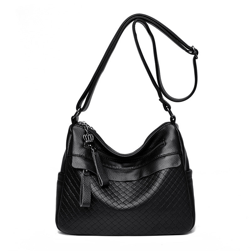 Textured Quilted Shoulder Bag Bowlift