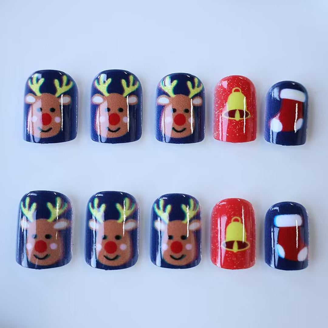 Festive artificial nails with Christmas motifs Bowlift