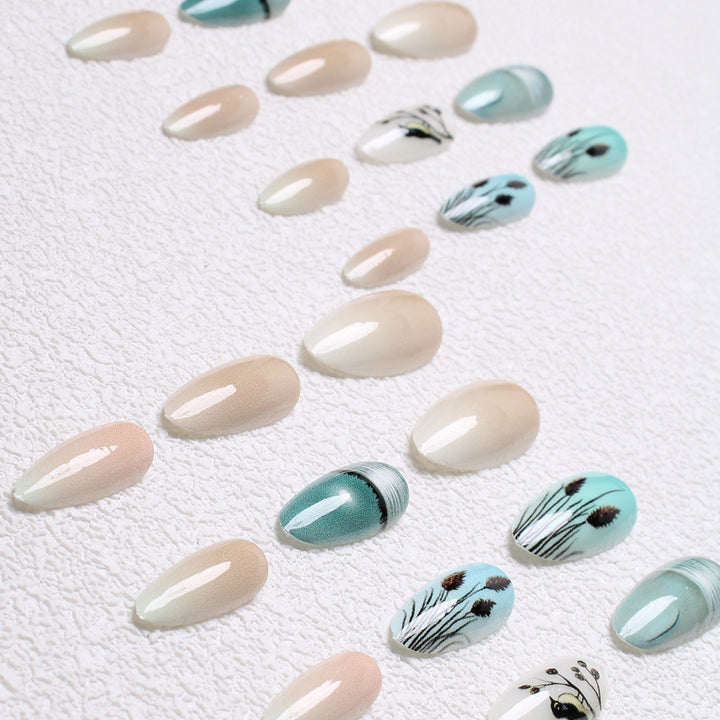 Artistic Nature-Inspired Press-On Nails Bowlift