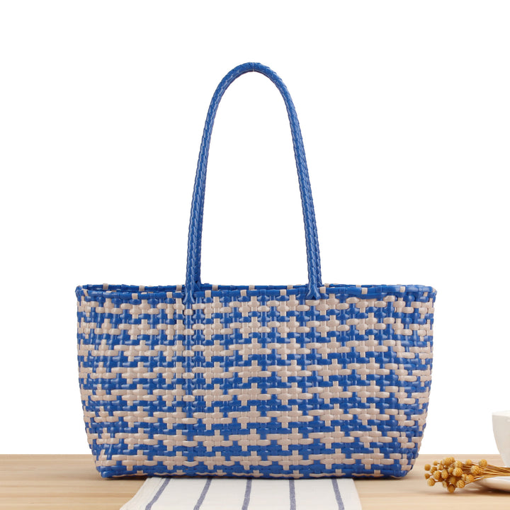 Braided Tote Bag with Stylish Patterns Bowlift
