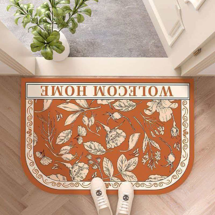 Floral Design Welcome Mat