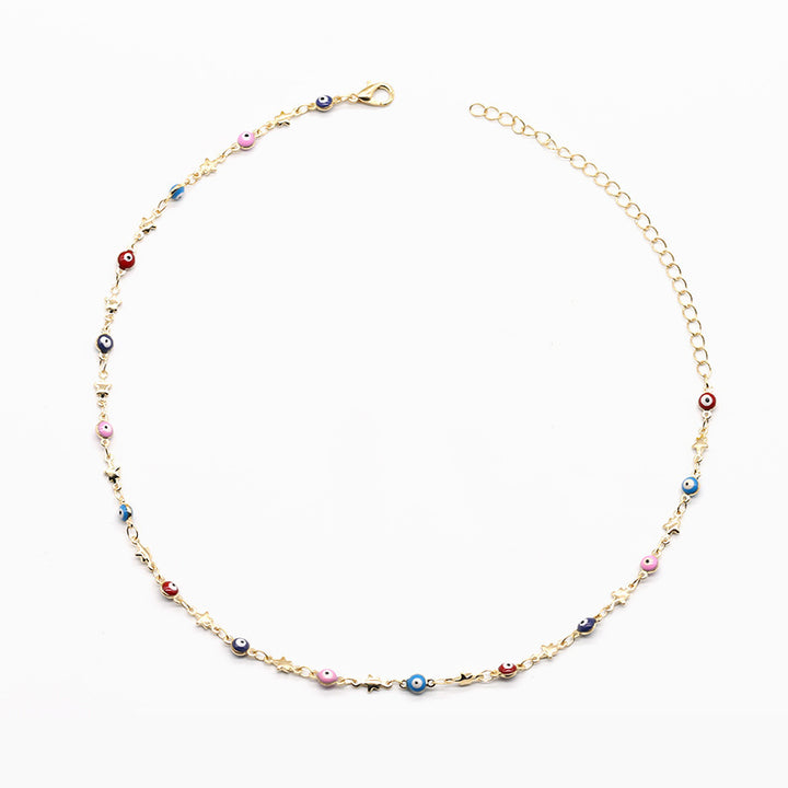 Colorful Bead Chain Necklace Bowlift