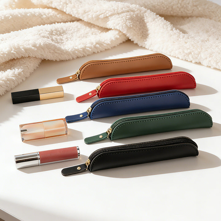 Elegant Leather Pencil Pouch Bowlift