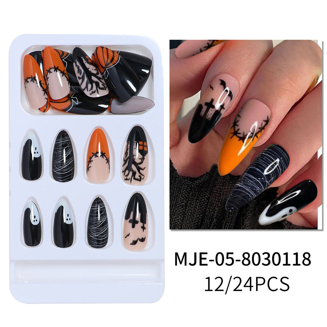 Artistic Abstract Press-On Nail Set Bowlift