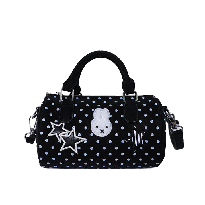 Fun Embroidered Polka Dot Handbag Bowlift