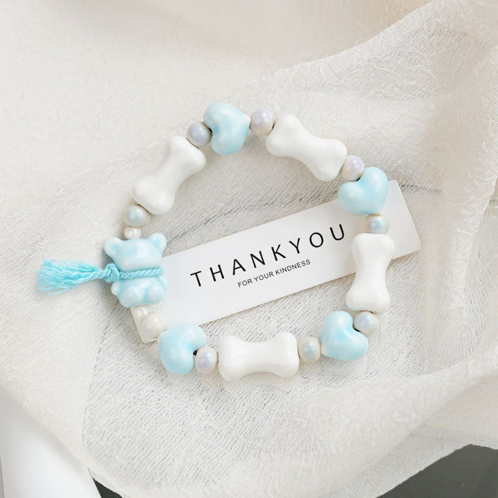 Heart-Shaped Beaded Bracelet Bowlift