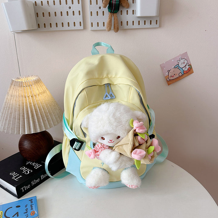 Backpack with Cute Plush Design and Practical Compartments Bowlift