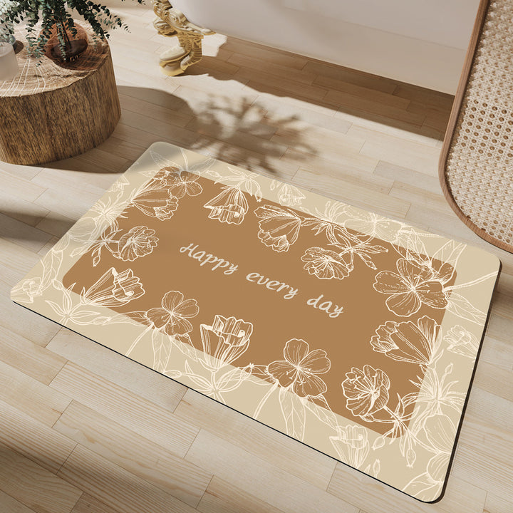 Non-Slip Abstract Design Bath Mat Bowlift