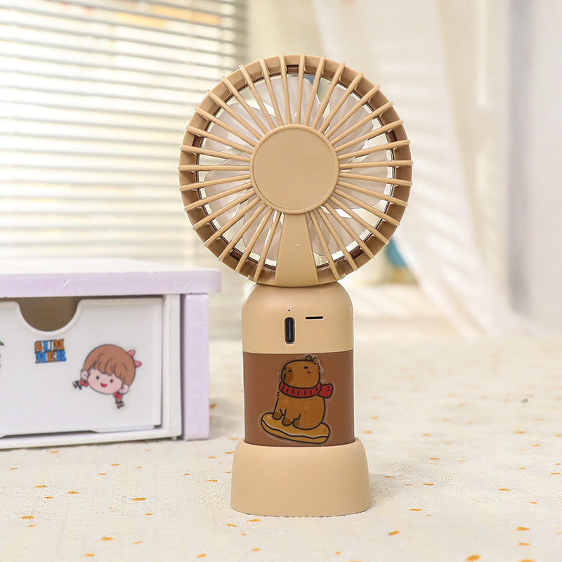 Unisex portable hand and table fan with LED color change and quiet motor Bowlift