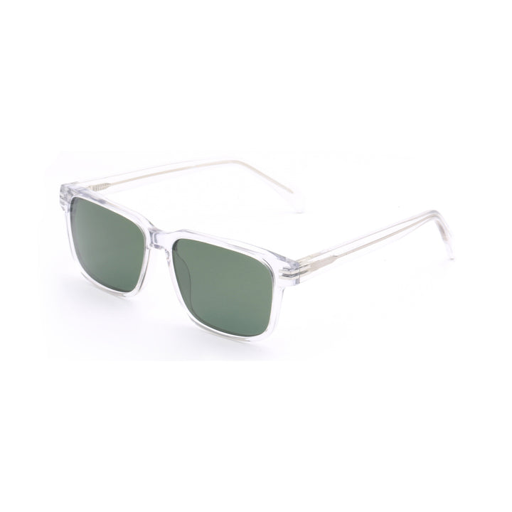 Women's fashionable sunglasses with transparent frame and green lenses Bowlift