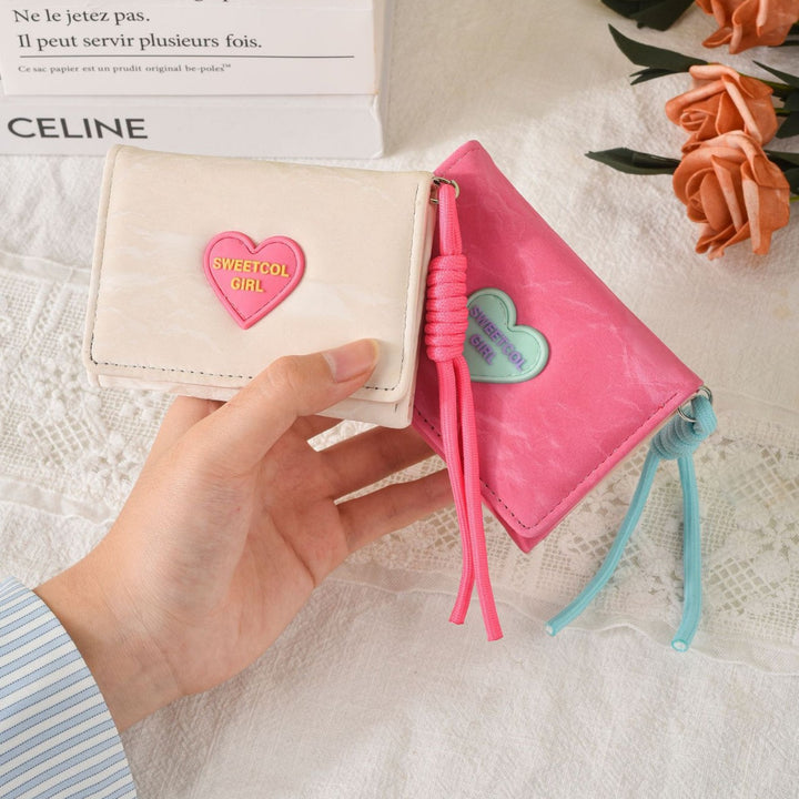 Cute Heart-Embellished Wallet Bowlift