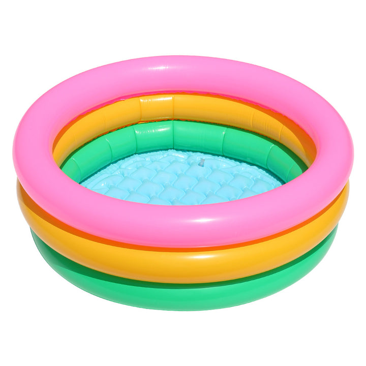 Women inflatable paddling pool with colorful sea design Bowlift