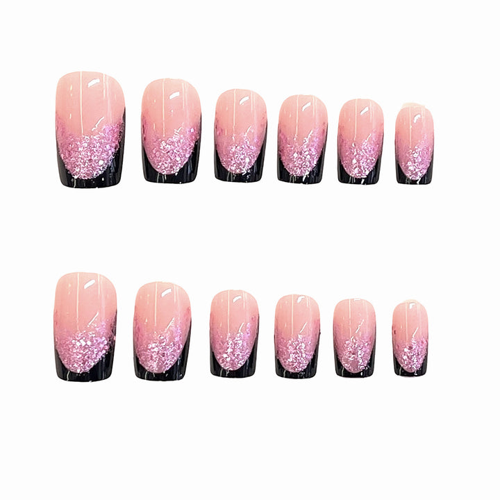 Sparkling Tip Press-On Nail Set Bowlift