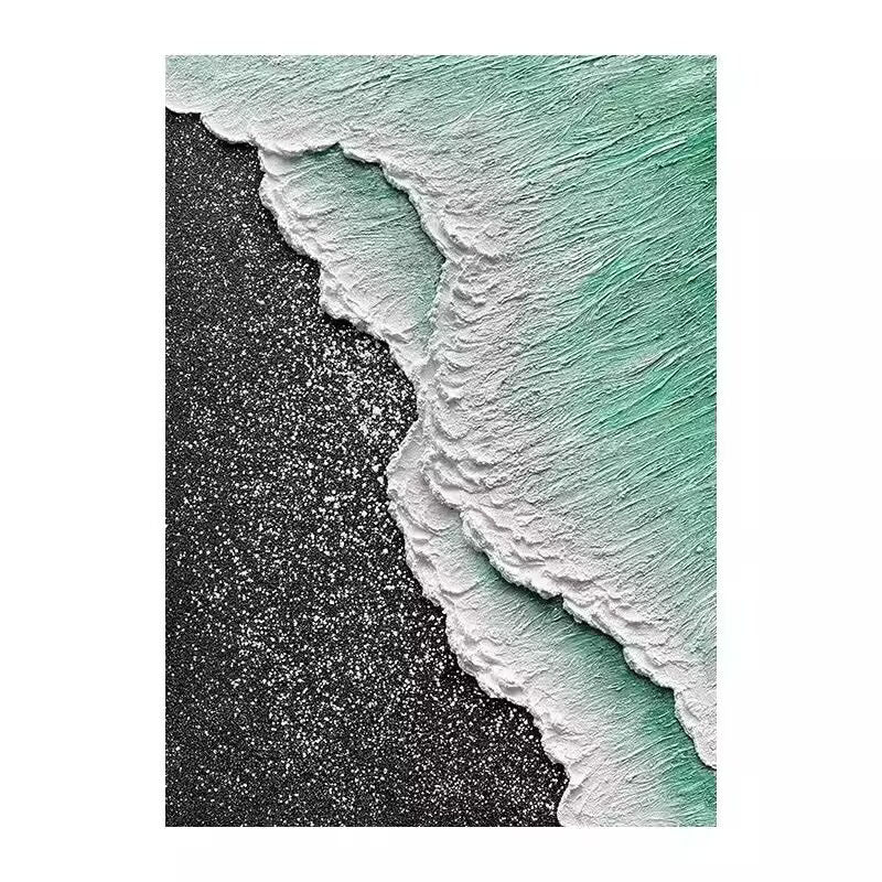 Textured Coastal Wave Art Canvas