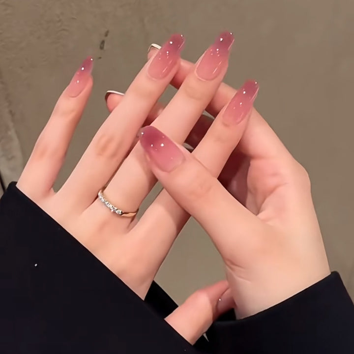Ombre Glitter Press-On Nails Bowlift