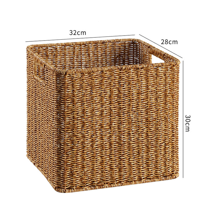 Handcrafted Rectangular Wicker Storage Bin Bowlift
