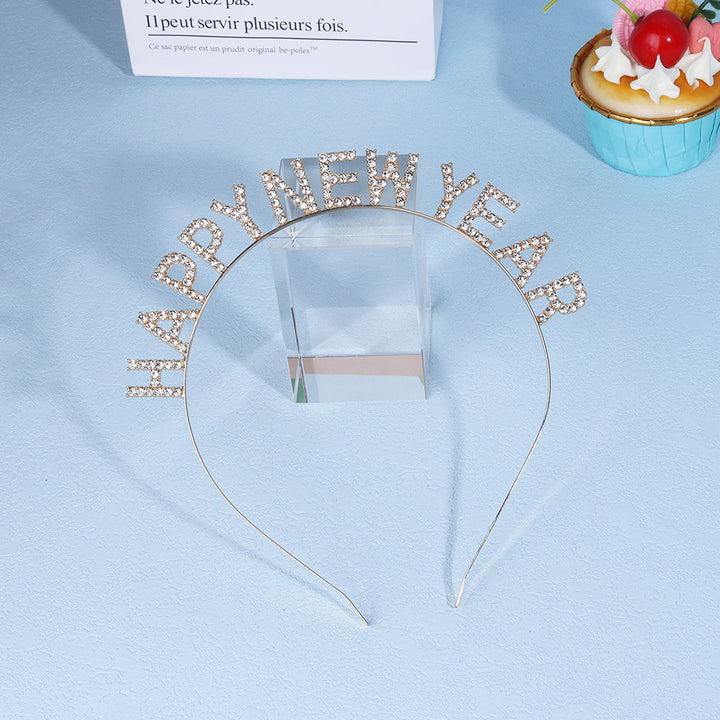 Ladies Glitter Hair Band with "Happy New Year" inscription Bowlift