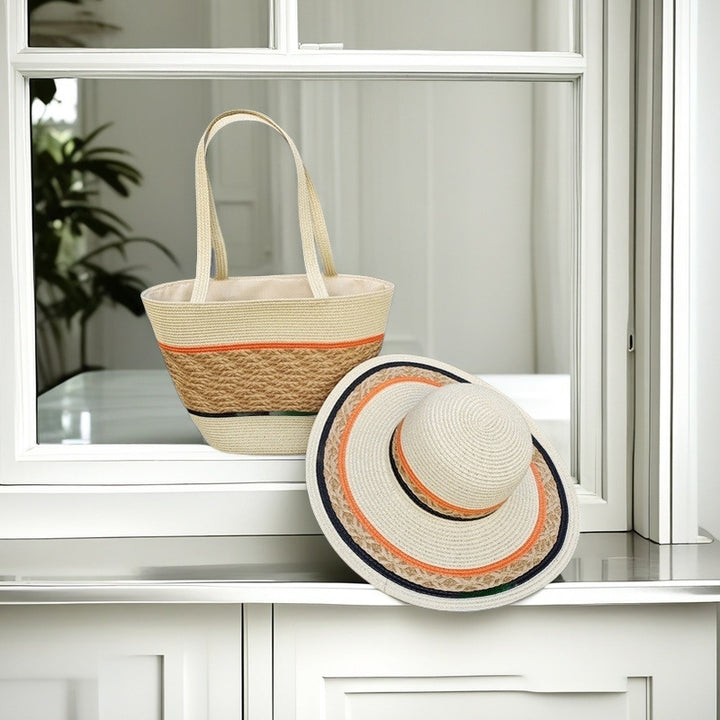 Beach bag with colorful stripes Bowlift