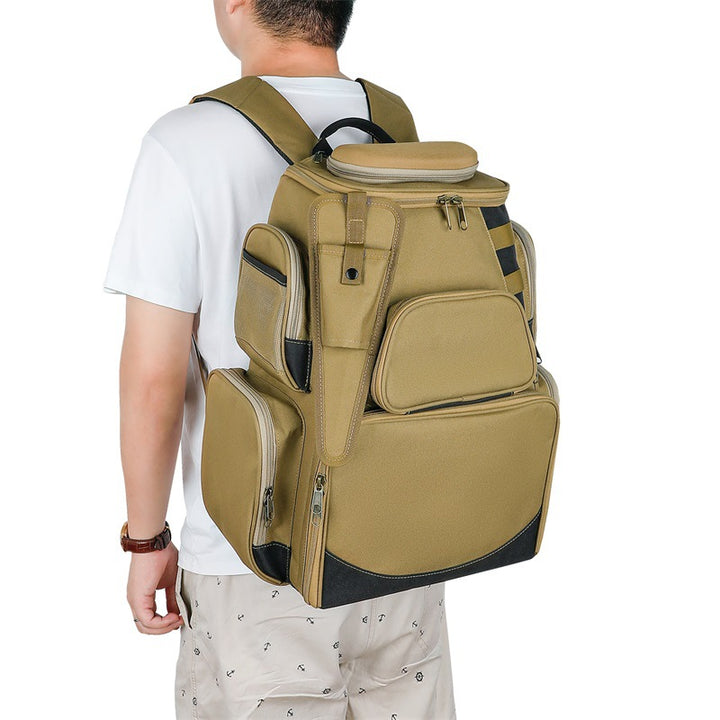 Multi-Compartment Fishing Tackle Backpack Bowlift
