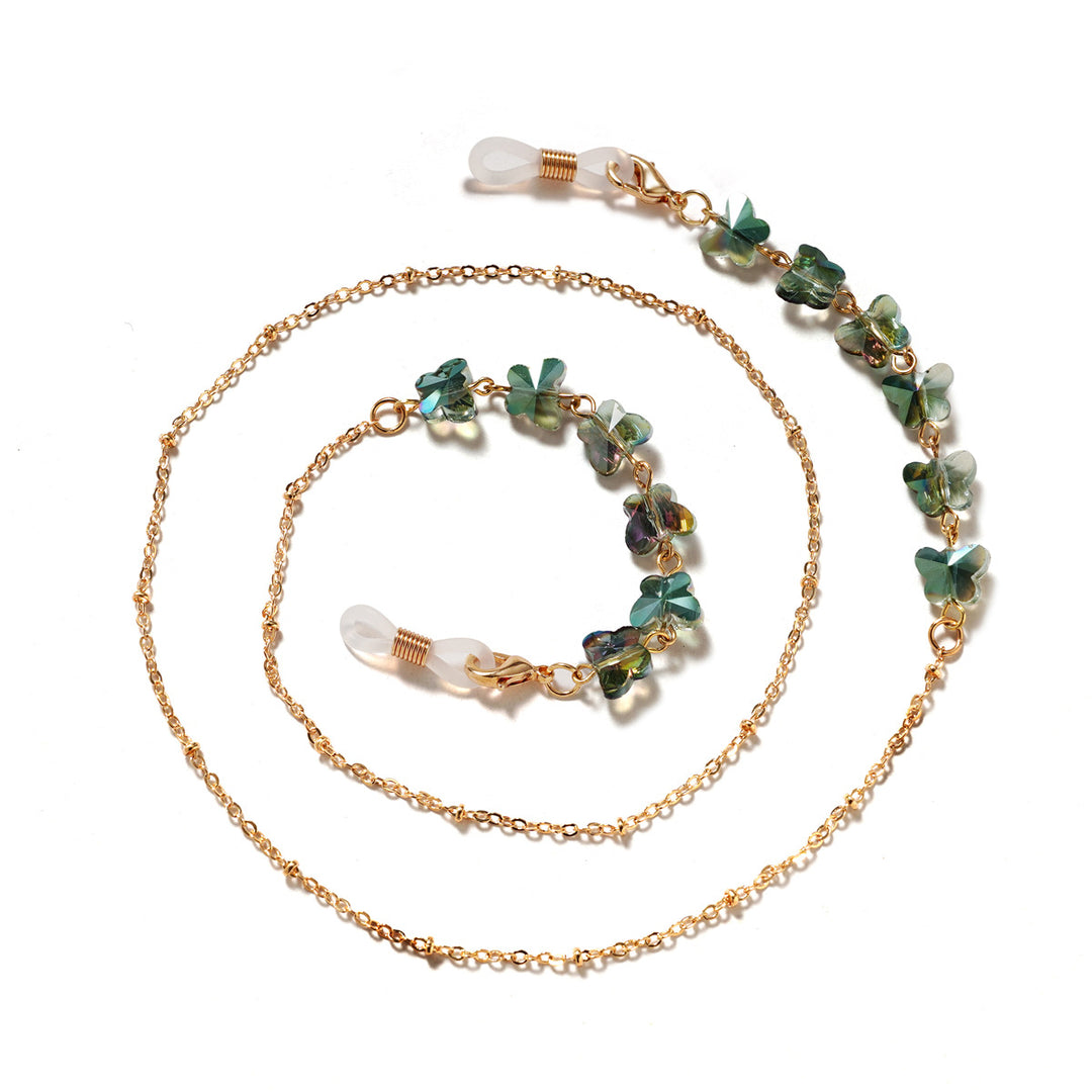 Floral Embellished Eyewear Chain Bowlift