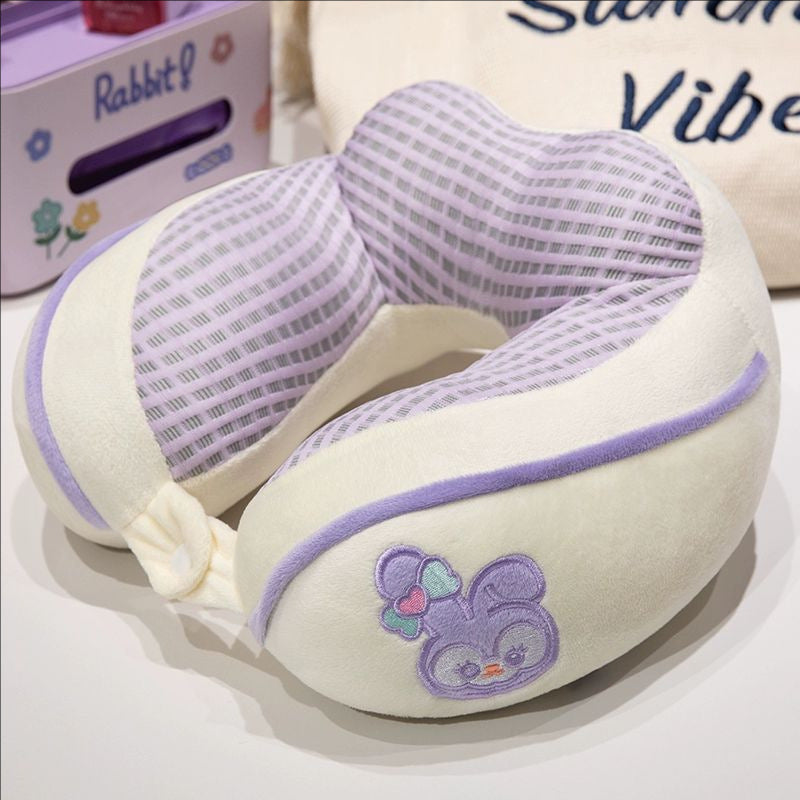 ergonomic plush neck pillow with animal motif Bowlift
