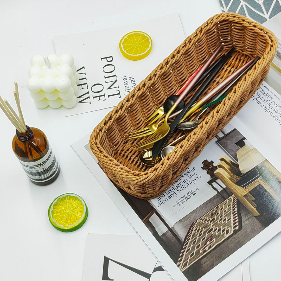 Decorative Woven Storage Basket Bowlift