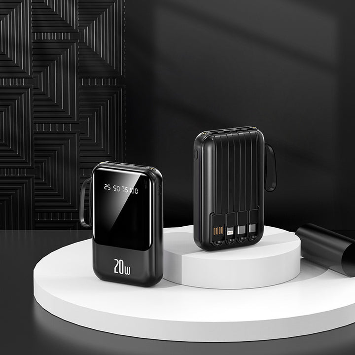 Portable power bank with state-of-the-art charging display and fast USB-C connection Bowlift