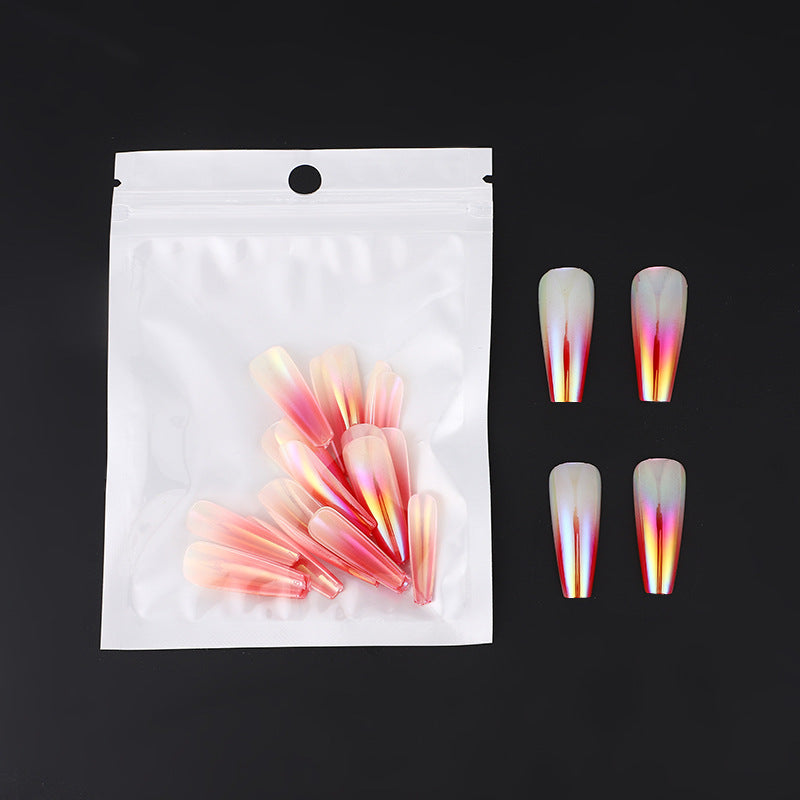 Trendy gradient design artificial nails Bowlift