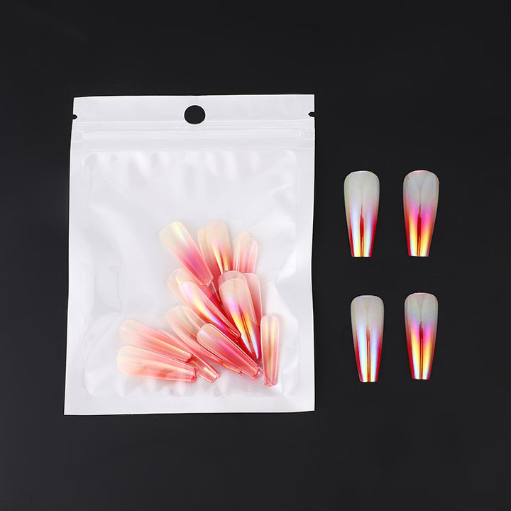 Trendy gradient design artificial nails Bowlift