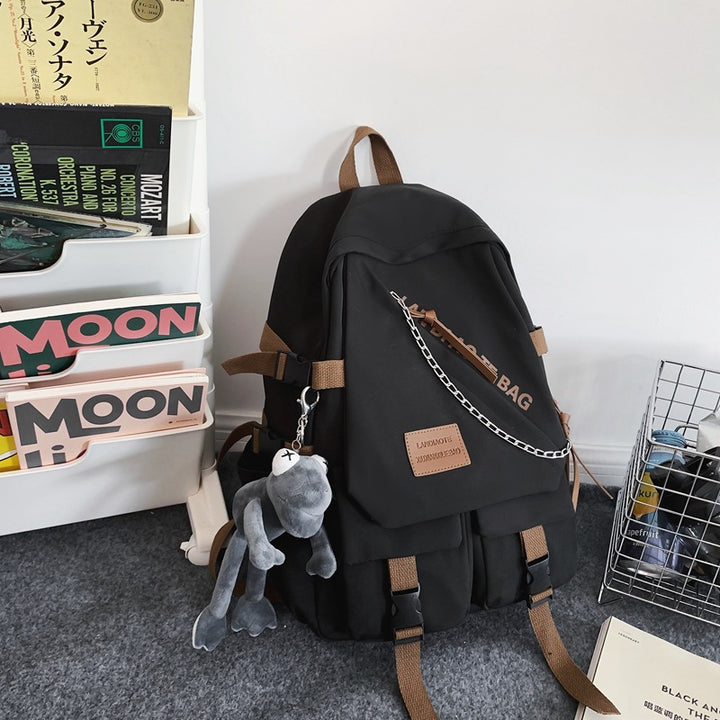 Casual Multi-Pocket School Backpack Bowlift