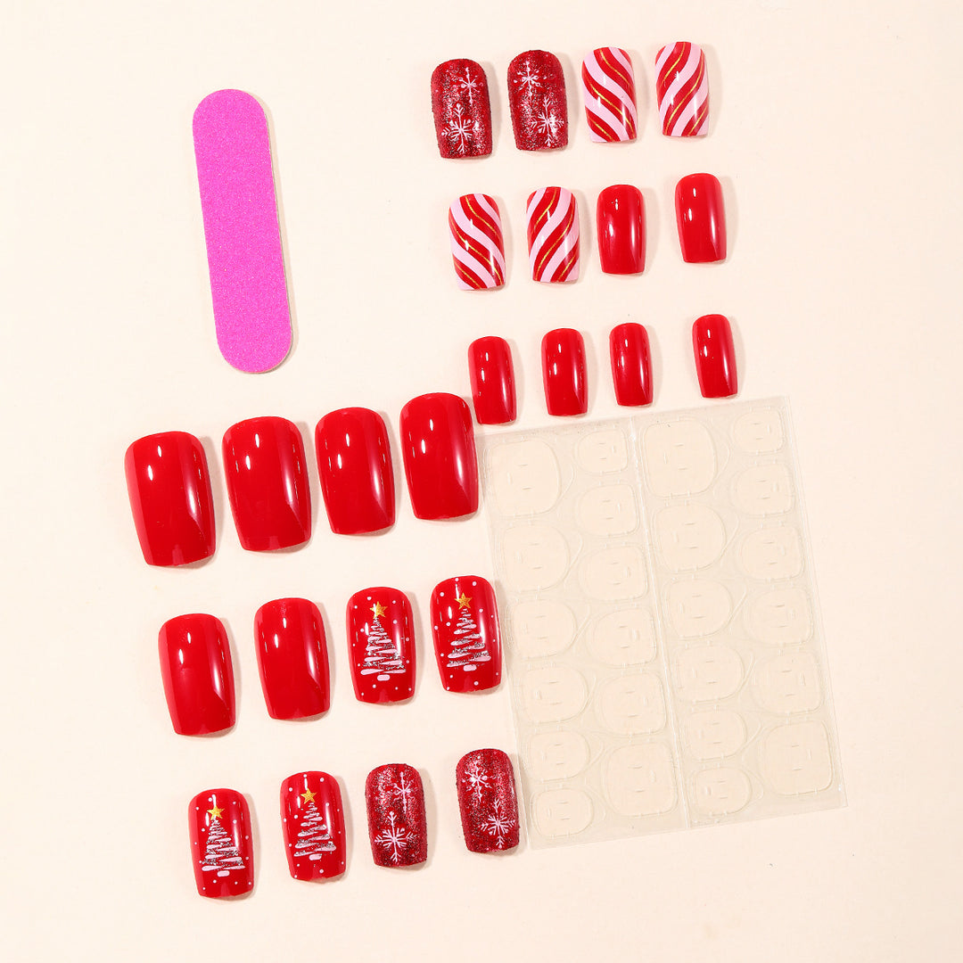Festive Winter-Themed Nail Art Set Bowlift