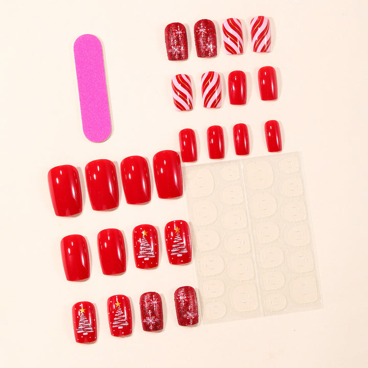 Festive Winter-Themed Nail Art Set Bowlift
