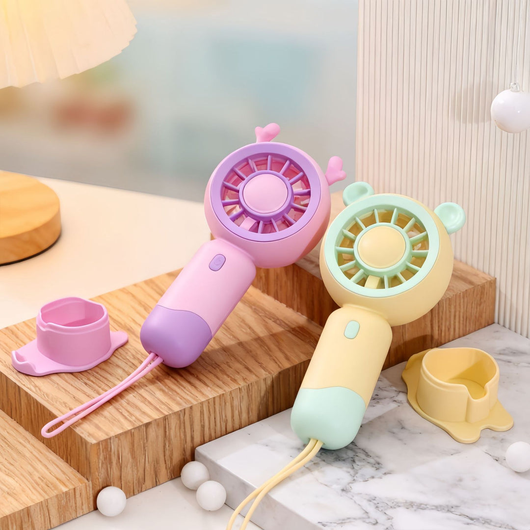 Women's portable USB handheld fan with cute cat design Bowlift