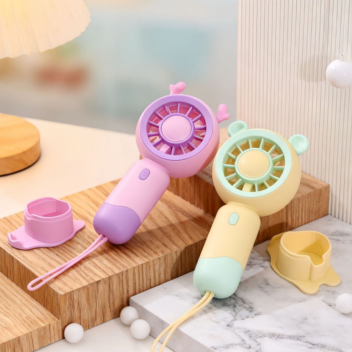 Women's portable USB handheld fan with cute cat design Bowlift