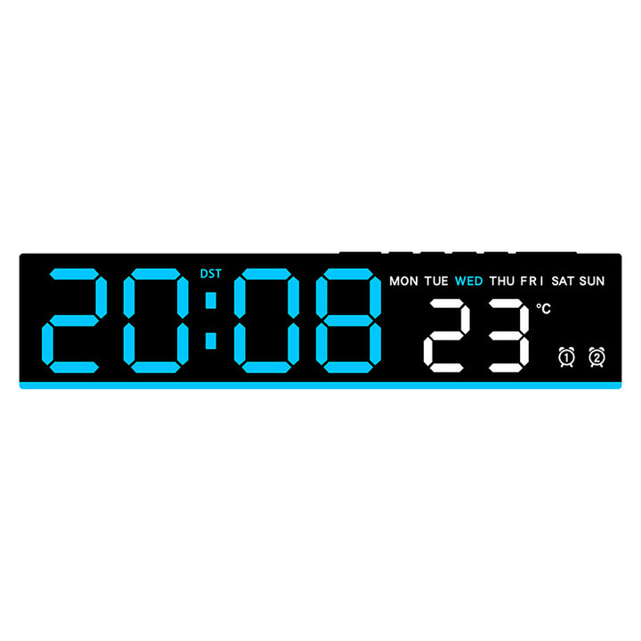 Digital clock with large LED display and temperature display Bowlift
